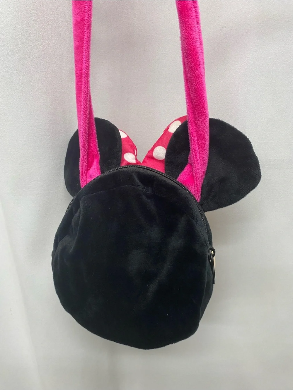 Minnie Mouse plush purse fleece Disney pink travel girls small